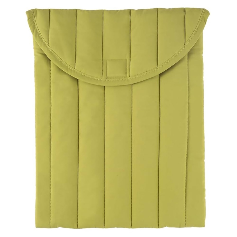 Green Quilted Laptop Sleeve